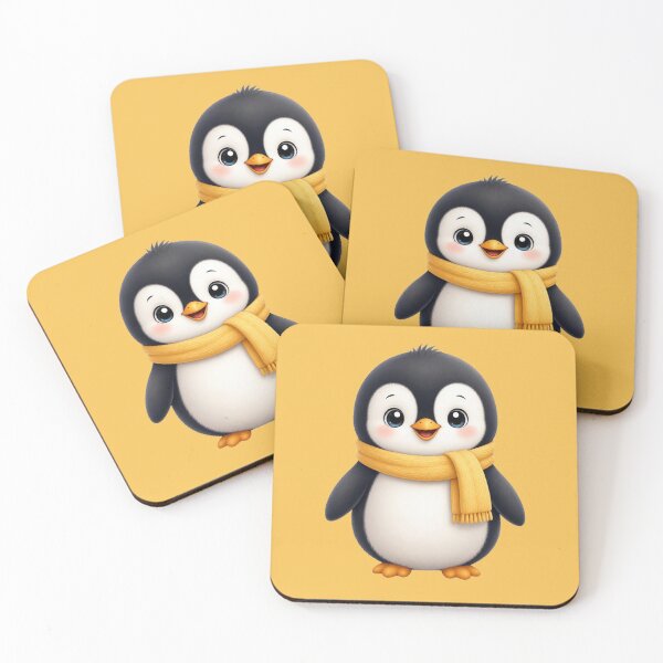 Item preview, Cute Animal- Penguin with Yellow Scarf designed and sold by All About DigiCraft by Fedelina.