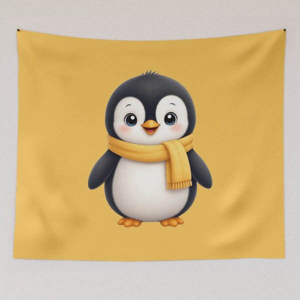 Item preview, Cute Animal- Penguin with Yellow Scarf designed and sold by All About DigiCraft by Fedelina.