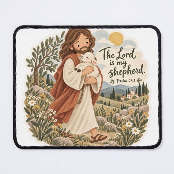 Item preview, The Lord Is My Shepherd Watercolor Jesus designed and sold by Vivalavidashop.