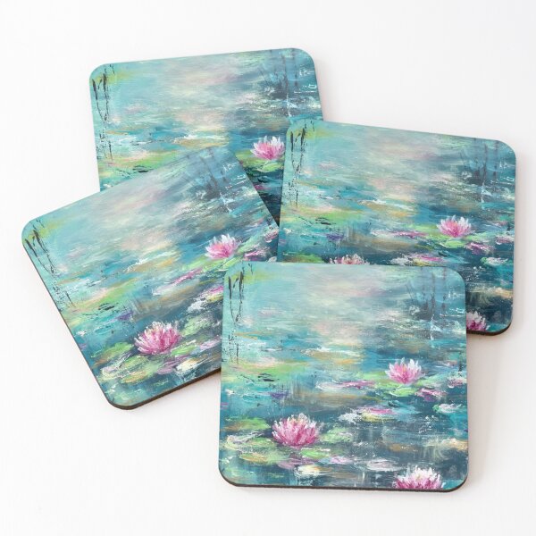 Item preview, Water Lilies by Claude Monet Fan Art Watercolor Painting Vintage Botanical Floral Flowers Nature Digital Illustration designed and sold by Matt_Smith.