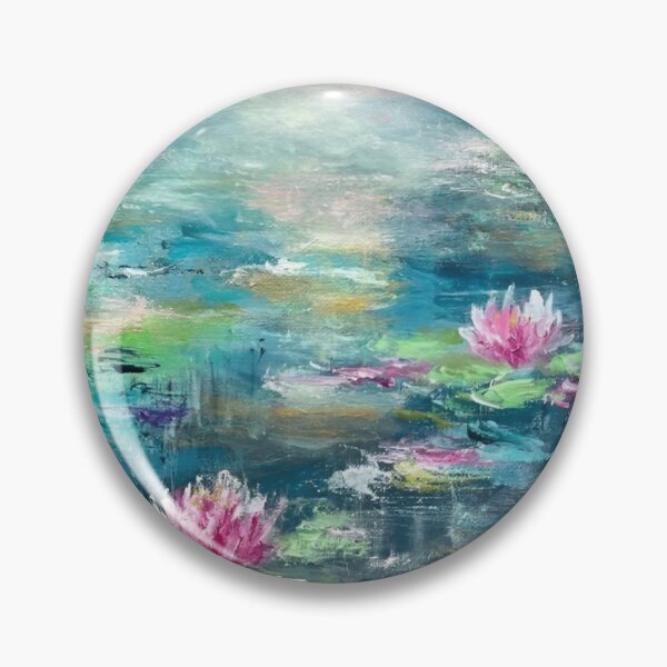 Item preview, Water Lilies by Claude Monet Fan Art Watercolor Painting Vintage Botanical Floral Flowers Nature Digital Illustration designed and sold by Matt_Smith.