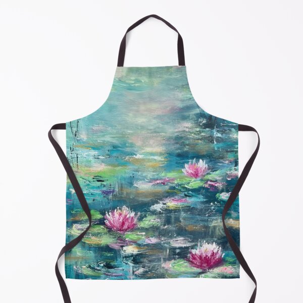 Item preview, Water Lilies by Claude Monet Fan Art Watercolor Painting Vintage Botanical Floral Flowers Nature Digital Illustration designed and sold by Matt_Smith.