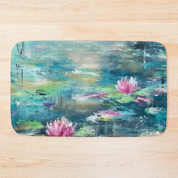 Item preview, Water Lilies by Claude Monet Fan Art Watercolor Painting Vintage Botanical Floral Flowers Nature Digital Illustration designed and sold by Matt_Smith.