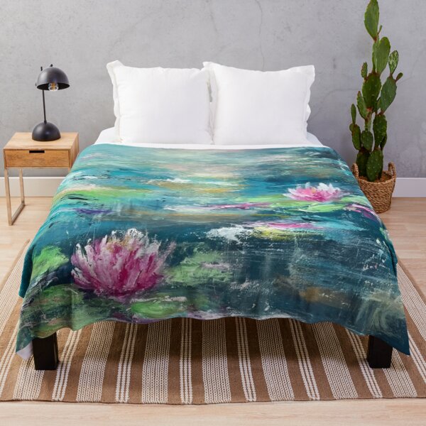 Item preview, Water Lilies by Claude Monet Fan Art Watercolor Painting Vintage Botanical Floral Flowers Nature Digital Illustration designed and sold by Matt_Smith.