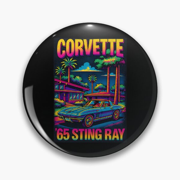 Item preview, Neon Corvette 65 Sting Ray Car designed and sold by HaletteGagnon.