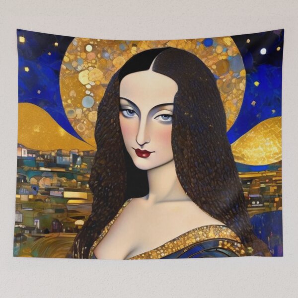 Item preview, Abstract Mona Lisa Portrait designed and sold by TheDarkWardrobe.