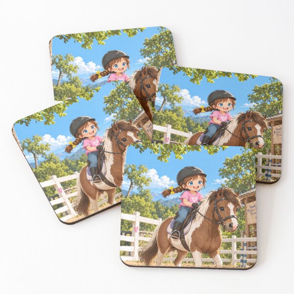 Item preview, Kenzie Horseback Riding Cartoon Character Design designed and sold by Kenzie & Co.