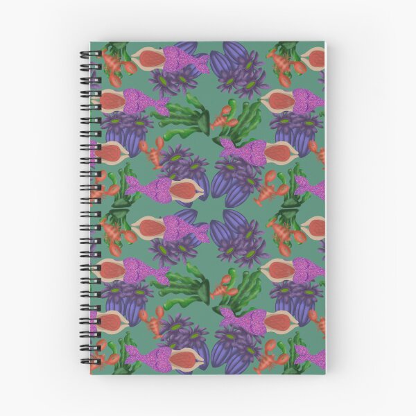 Item preview, Reef treasures - Coral Reef Mermaid Diagonal Tile Pattern designed and sold by Clauzierra.