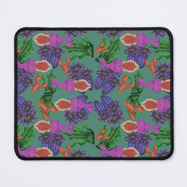 Item preview, Reef treasures - Coral Reef Mermaid Diagonal Tile Pattern designed and sold by Clauzierra.