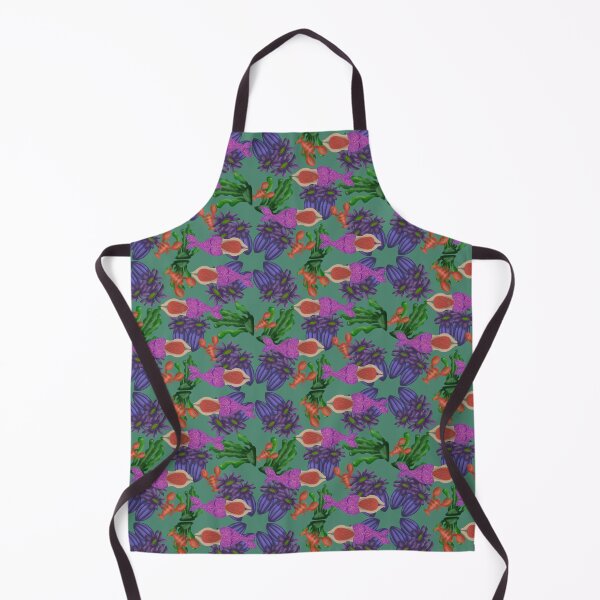 Item preview, Reef treasures - Coral Reef Mermaid Diagonal Tile Pattern designed and sold by Clauzierra.