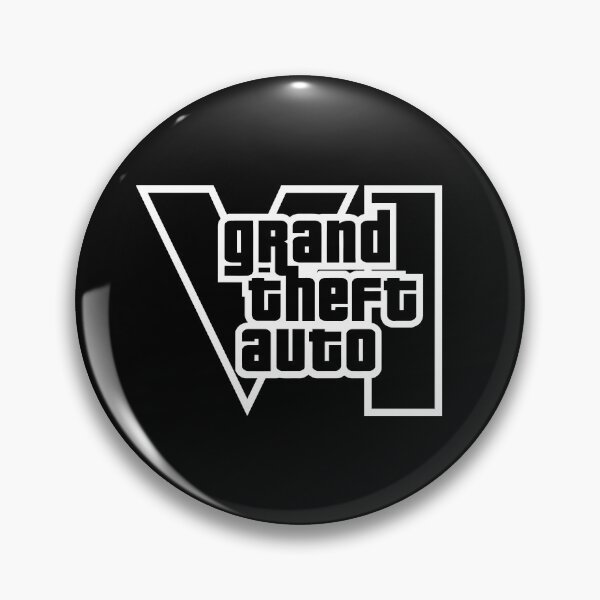 Item preview, GTA 6 Grand Theft Auto 6 Vice City Logo White designed and sold by BubblePopRed.