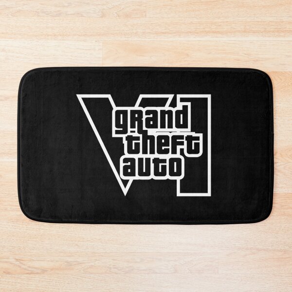 Item preview, GTA 6 Grand Theft Auto 6 Vice City Logo White designed and sold by BubblePopRed.