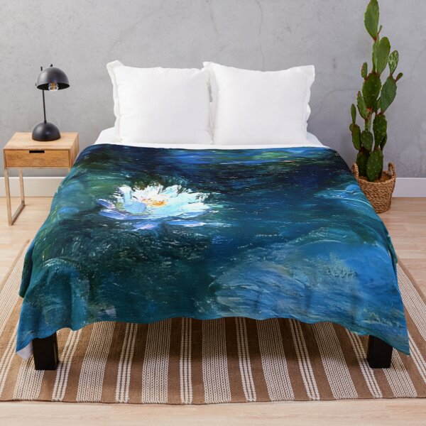 Item preview, Water Lilies by Claude Monet Fan Art Watercolor Painting Vintage Botanical Floral Flowers Nature Digital Illustration designed and sold by Matt_Smith.