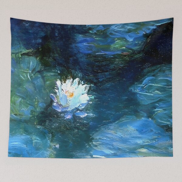 Item preview, Water Lilies by Claude Monet Fan Art Watercolor Painting Vintage Botanical Floral Flowers Nature Digital Illustration designed and sold by Matt_Smith.