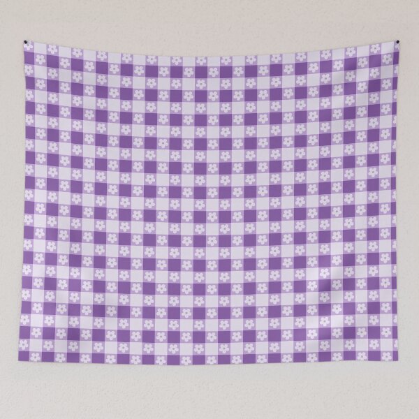 Item preview, Lavender Floral Gingham Pattern | Purple Floral Gingham | Lavender Gingham Floral Coquette | Soft Purple Floral Gingham Aesthetic designed and sold by VivaFy.