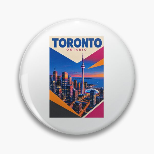 Item preview, Toronto Ontario Vintage Travel Poster – CN Tower & Skyline – Retro Cityscape Art Tee designed and sold by bobscraze.
