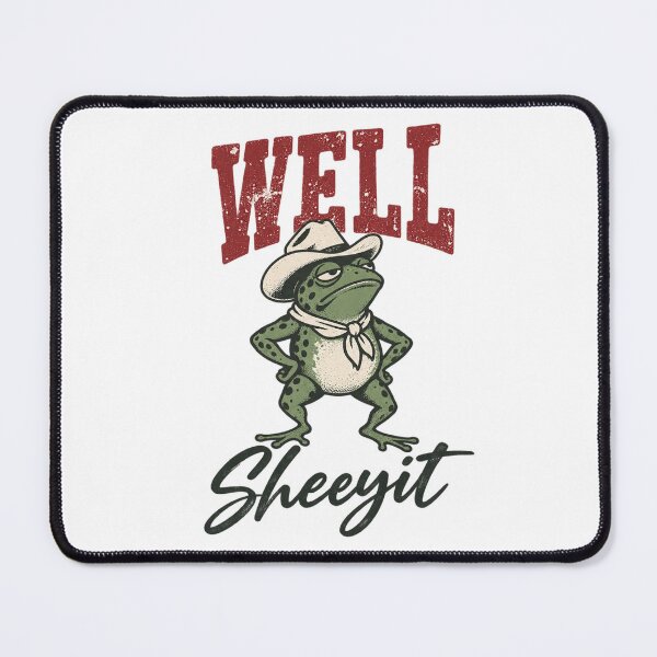Item preview, Well Sheeyit Cowboy Frog for Western Humor Fans designed and sold by POD DYNASTY | Original Print On Demand T-Shirt Graphics.