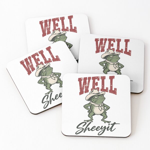 Item preview, Well Sheeyit Cowboy Frog for Western Humor Fans designed and sold by POD DYNASTY | Original Print On Demand T-Shirt Graphics.