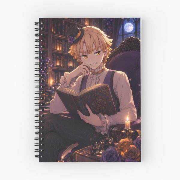 Item preview, Zenitsu Agatsuma Demon Slayer Moonlit Gothic Library designed and sold by SolenneAzur.