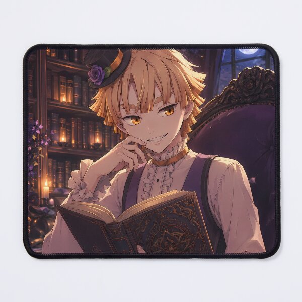 Item preview, Zenitsu Agatsuma Demon Slayer Moonlit Gothic Library designed and sold by SolenneAzur.