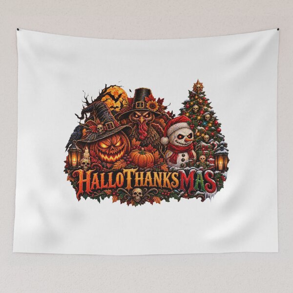 Item preview, Halloween Christmas Thanksgiving Pumpkin Turkey Snowman designed and sold by QuiteOrbit.