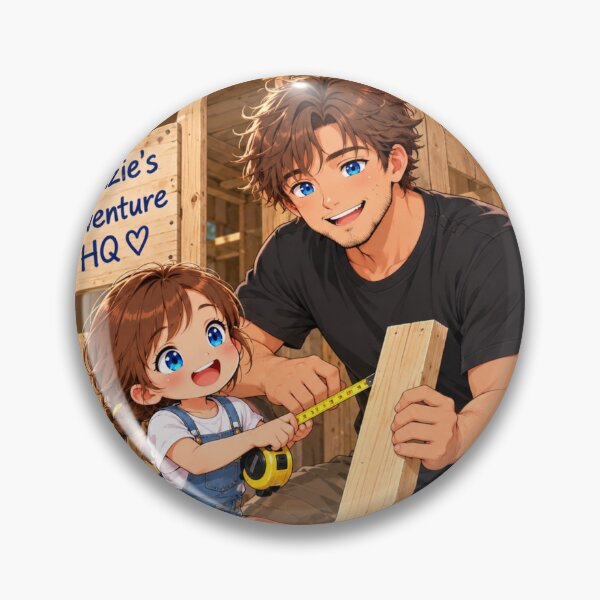 Item preview, Kenzie and Dad Treehouse Building Cartoon Character Design designed and sold by Kenzie & Co.