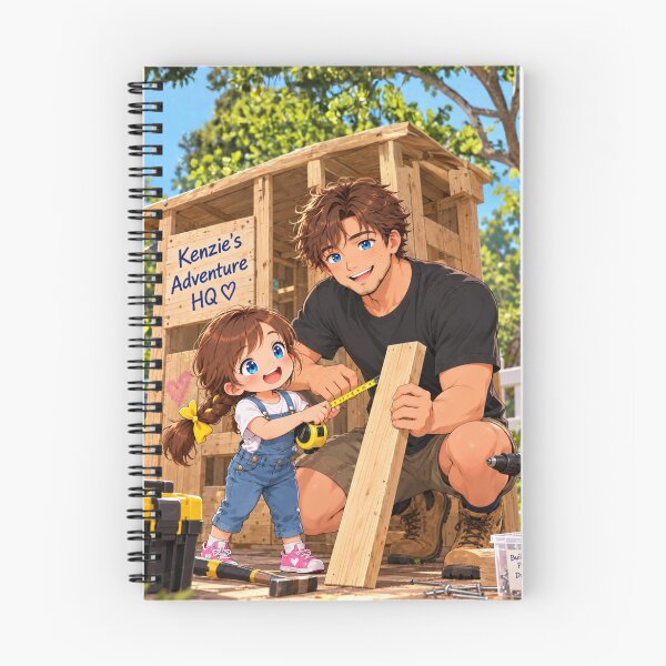 Item preview, Kenzie and Dad Treehouse Building Cartoon Character Design designed and sold by Kenzie & Co.