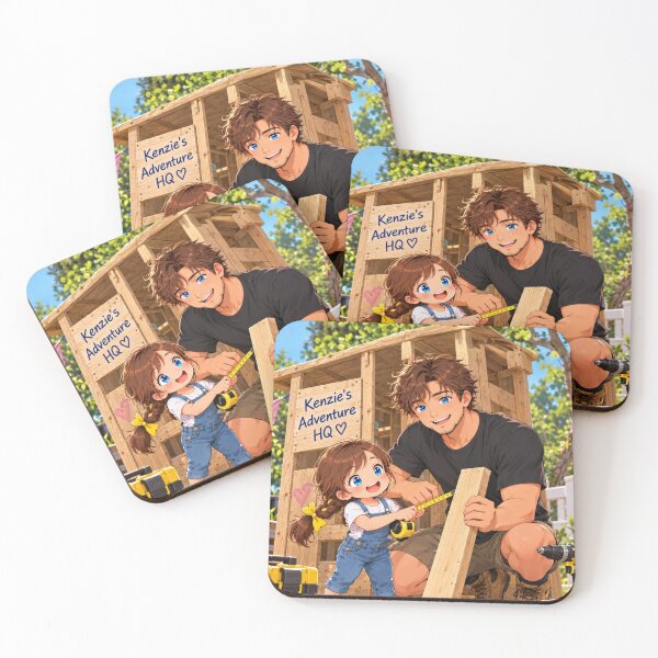Item preview, Kenzie and Dad Treehouse Building Cartoon Character Design designed and sold by Kenzie & Co.