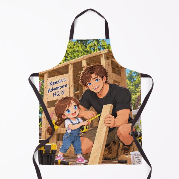 Item preview, Kenzie and Dad Treehouse Building Cartoon Character Design designed and sold by Kenzie & Co.