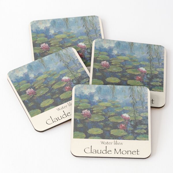 Item preview, Water Lilies by Claude Monet Fan Art Watercolor Painting Vintage Botanical Floral Flowers Nature Digital Illustration designed and sold by Matt_Smith.