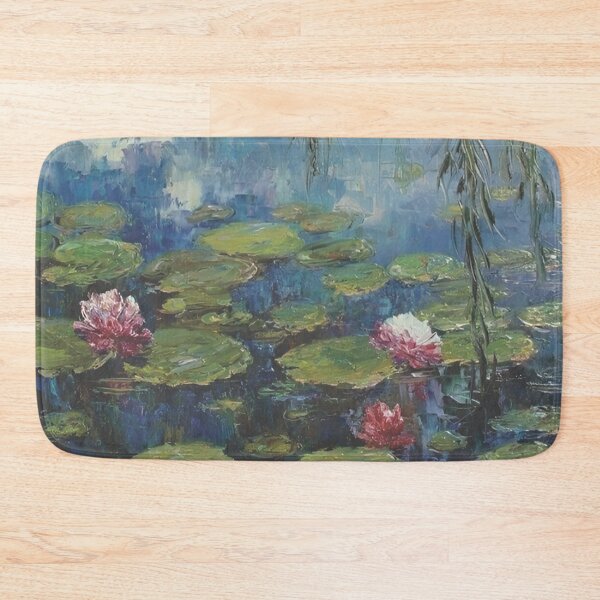 Item preview, Water Lilies by Claude Monet Fan Art Watercolor Painting Vintage Botanical Floral Flowers Nature Digital Illustration designed and sold by Matt_Smith.
