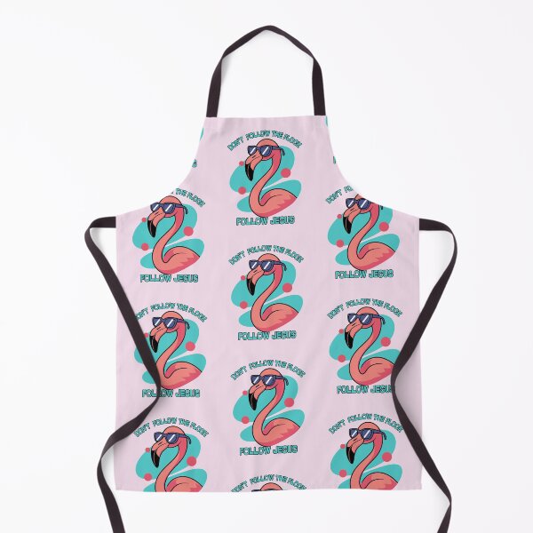 Item preview, Flamingo Follow Jesus Not the Flock Flamingos Love Tropical Paradise Summer Retro 90's designed and sold by Forevermore.
