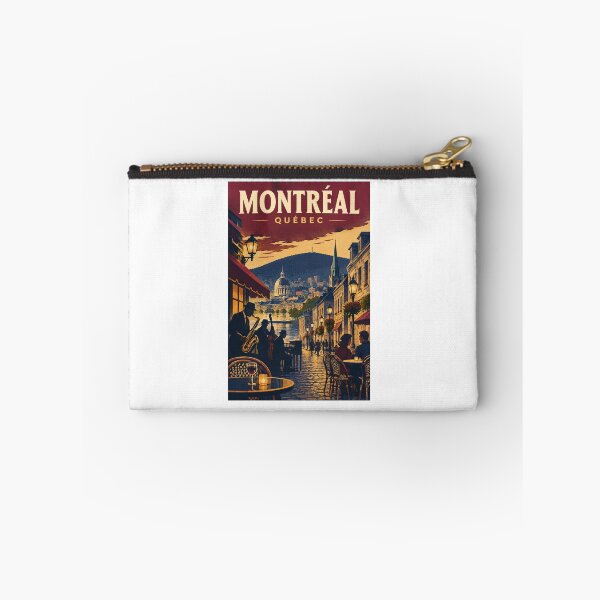 Item preview, Montréal Québec Vintage Travel Poster – Old Montreal Jazz & Cafe – Retro Canadian Art designed and sold by bobscraze.