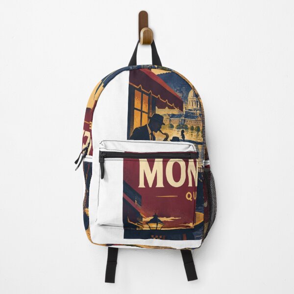 Item preview, Montréal Québec Vintage Travel Poster – Old Montreal Jazz & Cafe – Retro Canadian Art designed and sold by bobscraze.