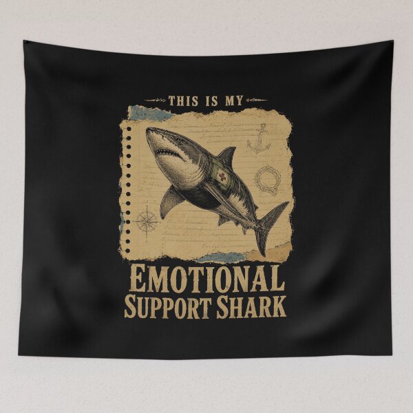 Item preview, Emotional Support Shark designed and sold by Animavera.