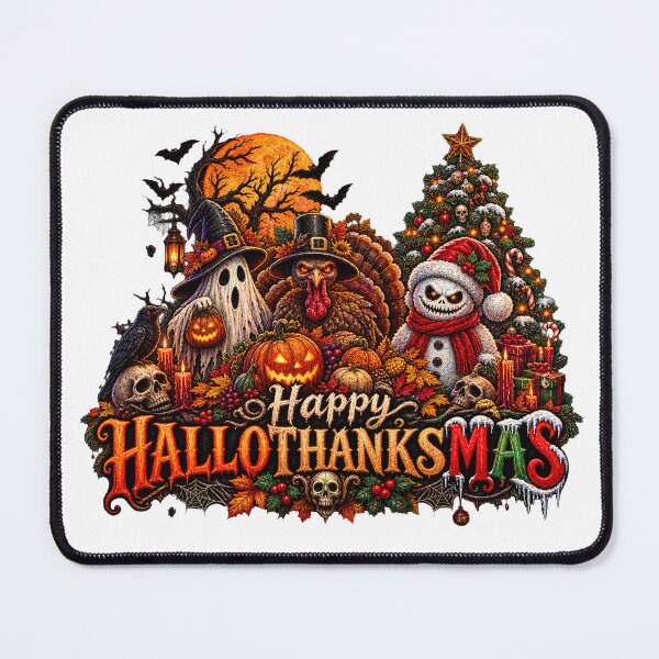 Item preview, happy Hallothanksmas holiday horror designed and sold by QuiteOrbit.