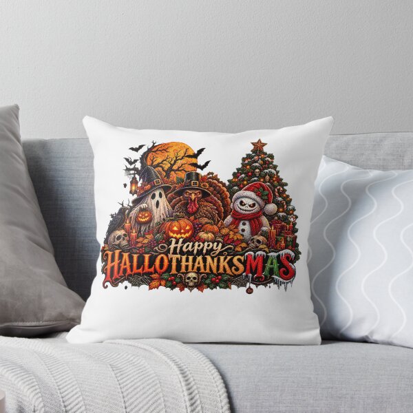 Item preview, happy Hallothanksmas holiday horror designed and sold by QuiteOrbit.