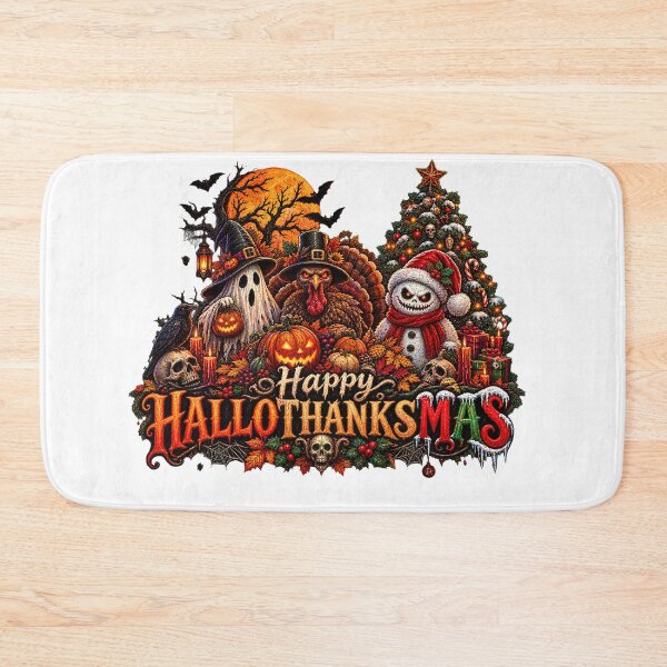 Item preview, happy Hallothanksmas holiday horror designed and sold by QuiteOrbit.