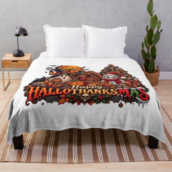 Item preview, happy Hallothanksmas holiday horror designed and sold by QuiteOrbit.