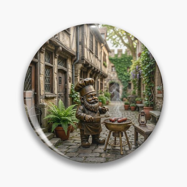 Item preview, Gnome at the BBQ Art Print – BBQ Lover Gift, Poland Travel Decor designed and sold by Purrfecta.