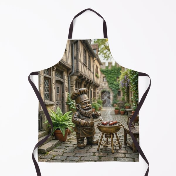 Item preview, Gnome at the BBQ Art Print – BBQ Lover Gift, Poland Travel Decor designed and sold by Purrfecta.