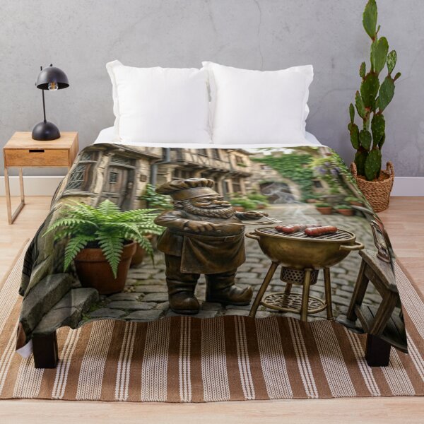 Item preview, Gnome at the BBQ Art Print – BBQ Lover Gift, Poland Travel Decor designed and sold by Purrfecta.