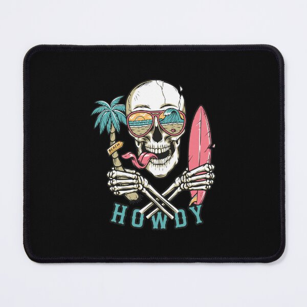 Item preview, Howdy Surfing Skull Beach Vacation Art designed and sold by RAPHAEMATTH.