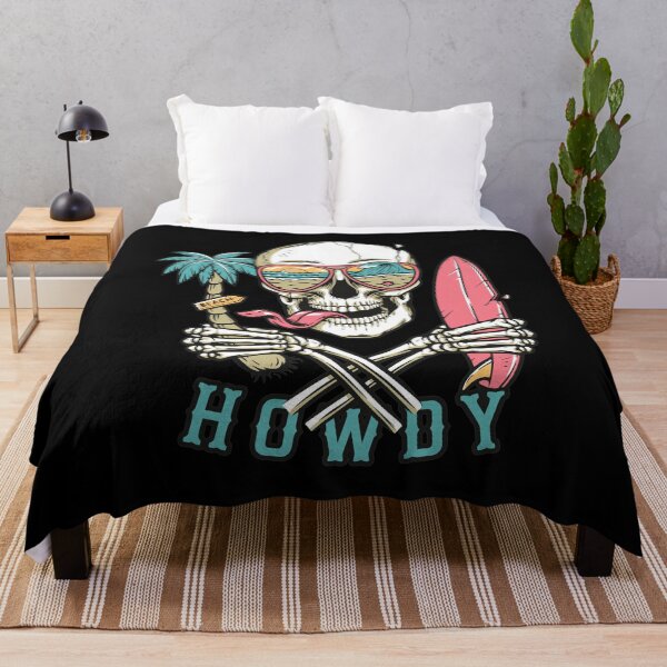 Item preview, Howdy Surfing Skull Beach Vacation Art designed and sold by RAPHAEMATTH.