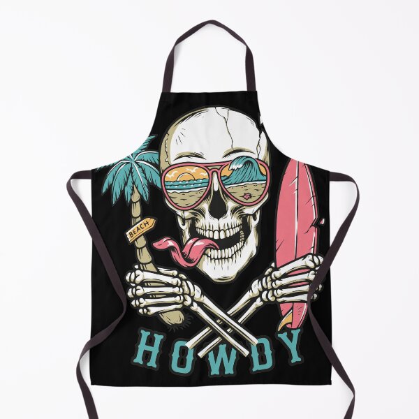Item preview, Howdy Surfing Skull Beach Vacation Art designed and sold by RAPHAEMATTH.