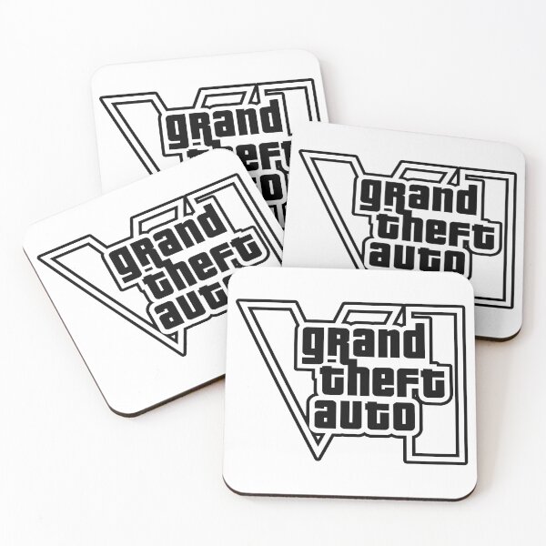 Item preview, GTA 6 Grand Theft Auto 6 Vice City Logo White + Black Outline designed and sold by BubblePopRed.