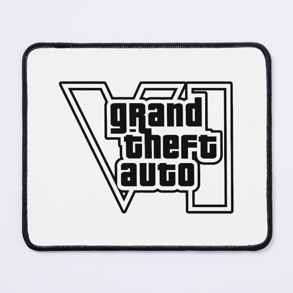 Item preview, GTA 6 Grand Theft Auto 6 Vice City Logo White + Black Outline designed and sold by BubblePopRed.