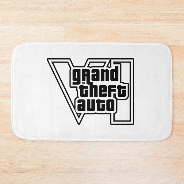 Item preview, GTA 6 Grand Theft Auto 6 Vice City Logo White + Black Outline designed and sold by BubblePopRed.