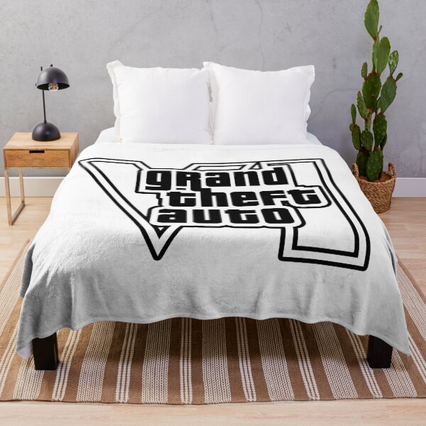 Artikelvorschau, GTA 6 Grand Theft Auto 6 Vice City Logo Weiß + Schwarzer Rand entworfen und verkauft von BubblePopRed.