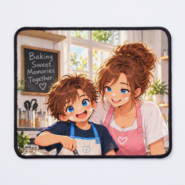 Item preview, Kolt and Mom Baking Cartoon Character Design designed and sold by Kenzie & Co.